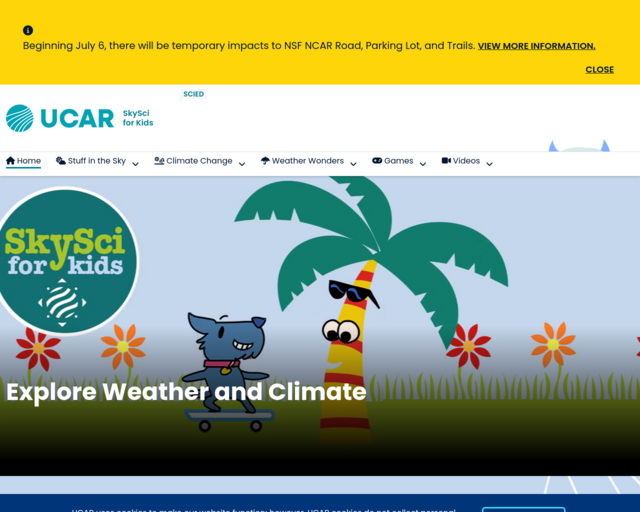 Screenshot of the Kid's Crossing: Air Pollution website