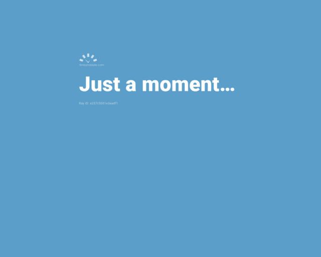 Screenshot of the Time and Date website