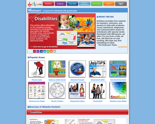 Screenshot of the Do2Learn website