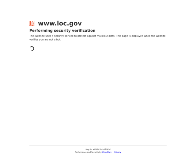 Screenshot of the Library of Congress website