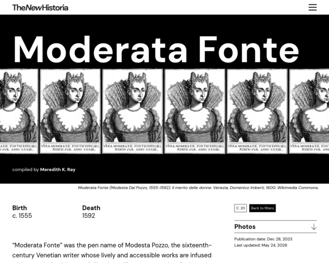 Screenshot of the Biography website