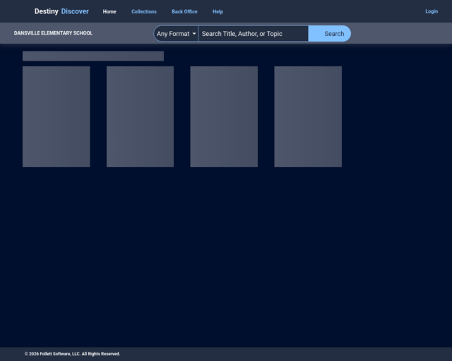 Screenshot of the OPAC website