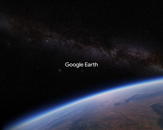 Screenshot of the Google Earth website