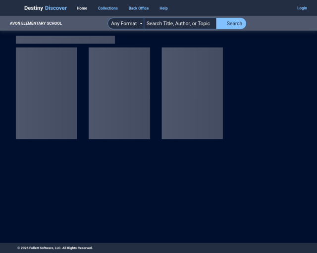 Screenshot of the OPAC website