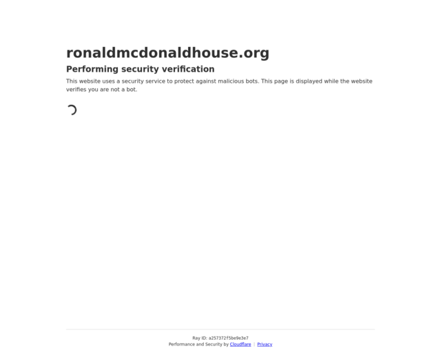 Screenshot of the Ronald McDonald House Charities website
