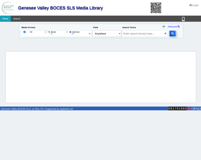 Screenshot of the GVEP BOCES SLS Media Library website