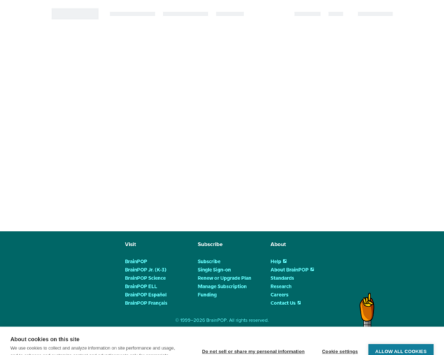 Screenshot of the Taiga @ BrainPop website