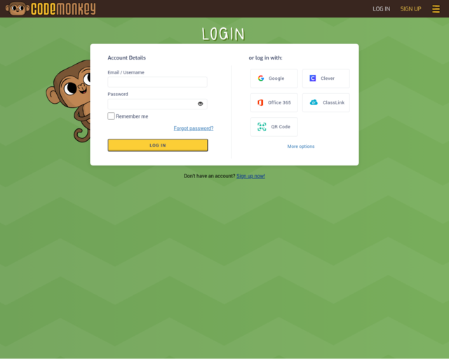 Screenshot of the Code Monkey website