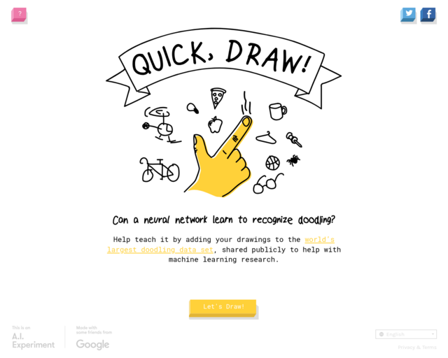Screenshot of the Quick Draw website