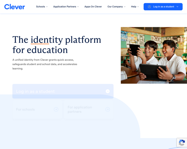 Screenshot of the Use Clever to Link to Brainpop website