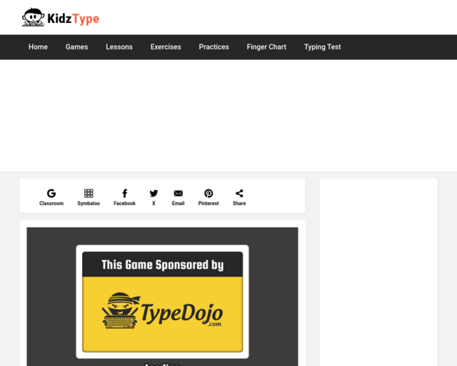Screenshot of the Flappy Typing website