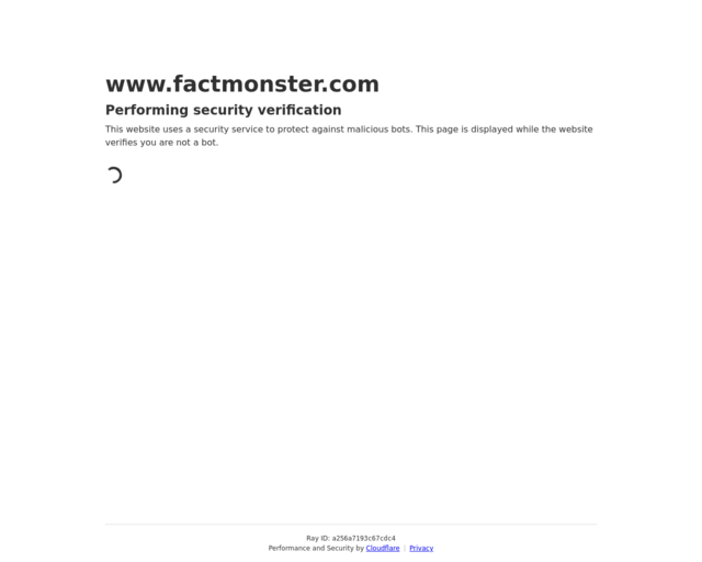 Screenshot of the Fact Monster website