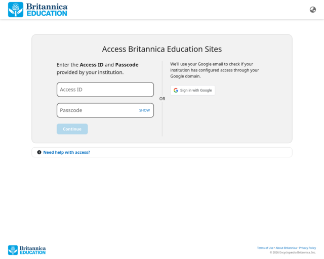 Screenshot of the Tundra @ Britannica website