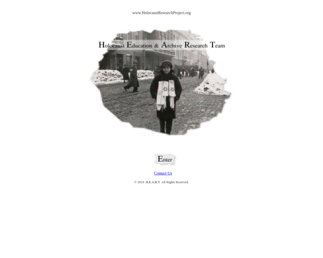 Screenshot of the Holocaust Education & Archive Research Team website