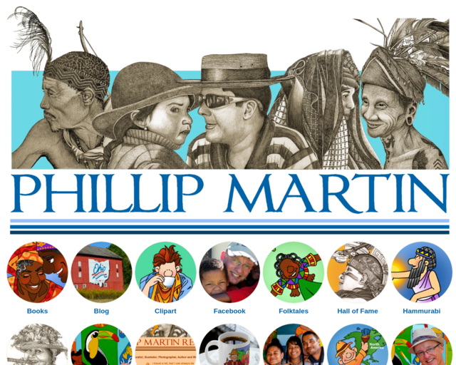 Screenshot of the Folk Tales Collected by Phillip Martin website