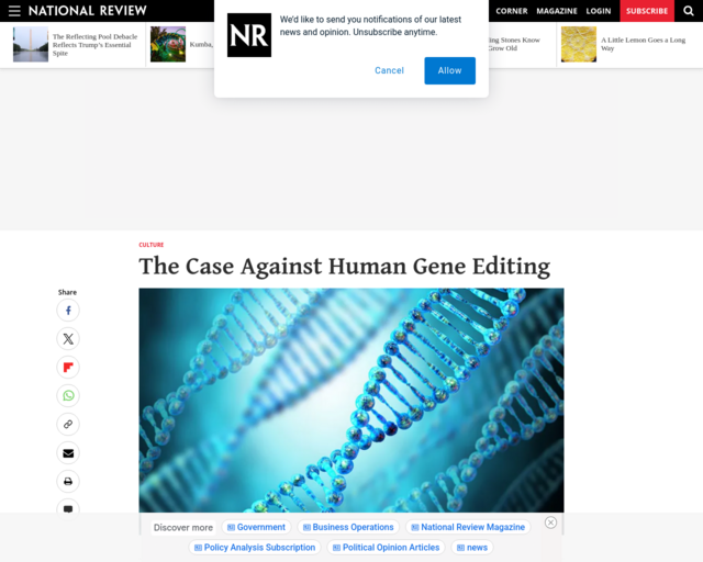 Screenshot of the Cons of Genetic Engineering website