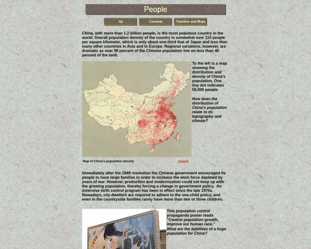 Screenshot of the Chinese Dialects Map website
