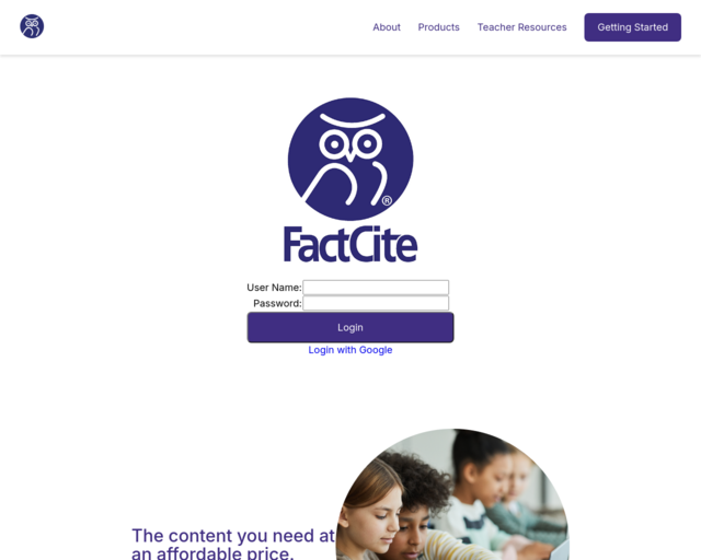Screenshot of the Famous Scientists website