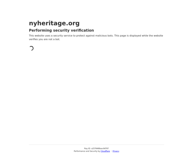 Screenshot of the New York Heritage website