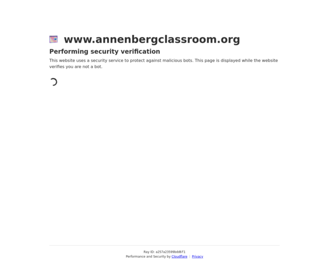 Screenshot of the Annenberg Classroom website