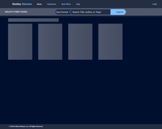 Screenshot of the OPAC website