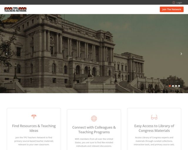 Screenshot of the TPS Teachers Network website
