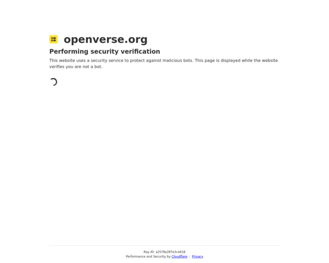 Screenshot of the OpenVerse (images/audio) website