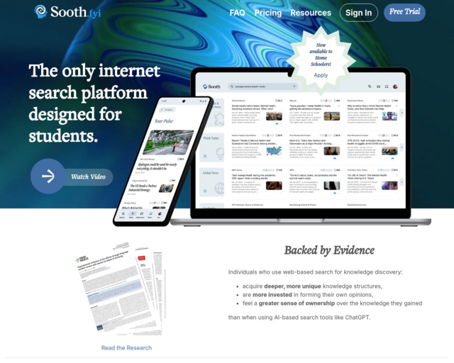 Screenshot of the Sooth.fyi website
