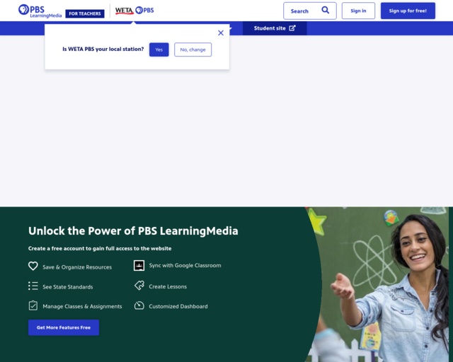 Screenshot of the PBS Learning Media - Should we make voting mandatory website