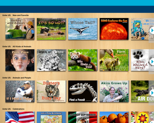 Screenshot of the Unite for Literacy website